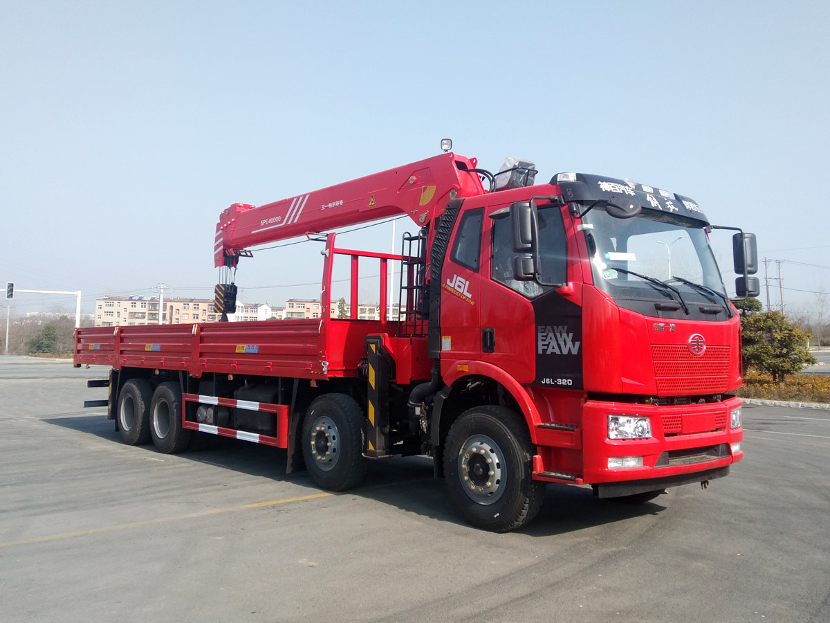 解放J6前四后八上裝三一16噸直臂式吊機 解放J6前四后八上裝三一16噸直臂式吊機