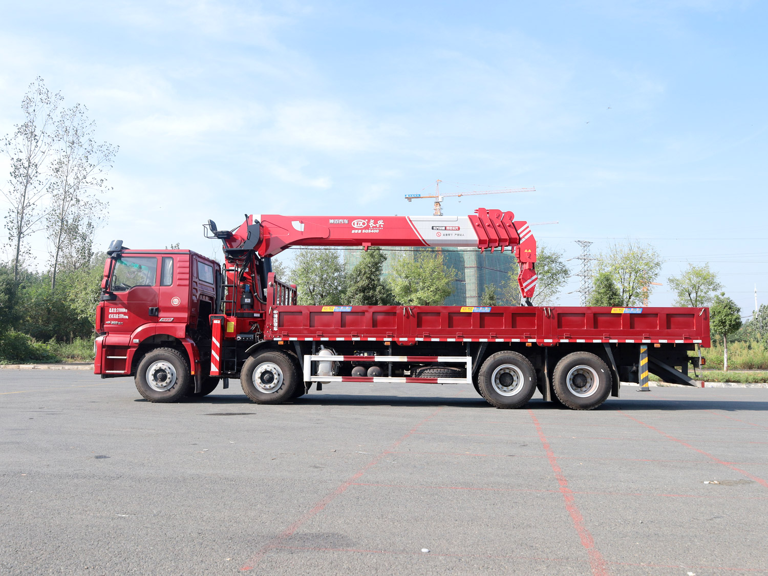 陜汽軒德翼3前四后八上裝長興16噸直臂式吊機