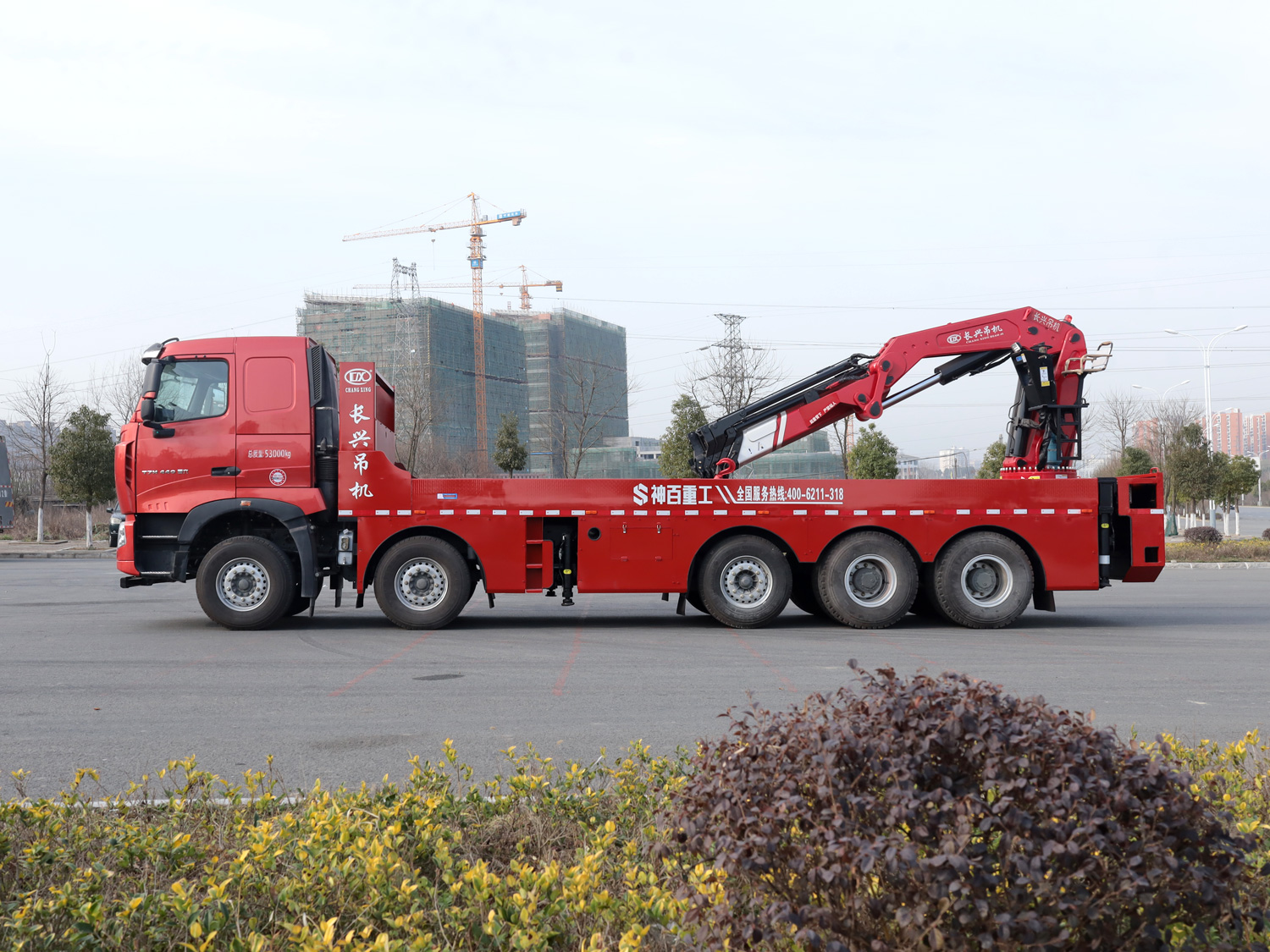 重汽豪沃五軸上裝長興16噸折臂式吊機 重汽豪沃五軸上裝長興16噸折臂式吊機
